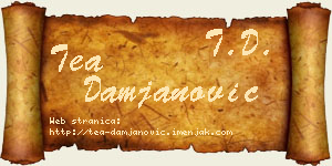 Tea Damjanović vizit kartica